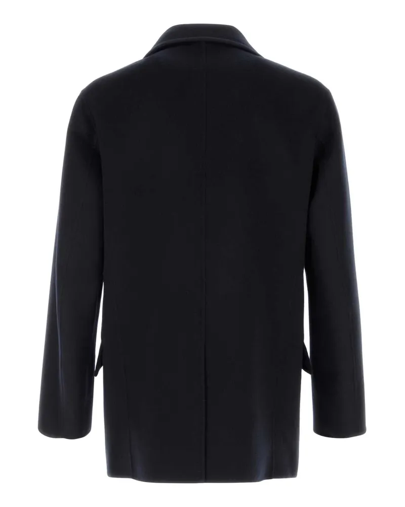 Umit Benan Men's Navy Blue Wool Blend Coat Darknavy Cappotti Navy