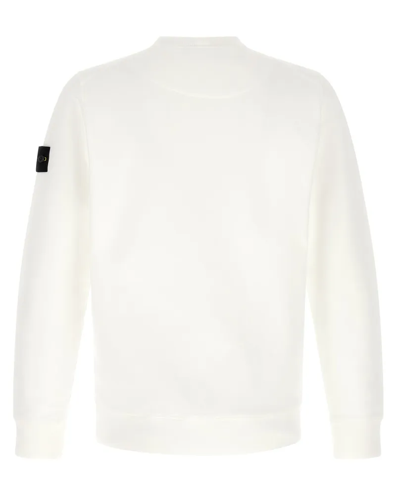 Stone Island Men's White Cotton Sweatshirt Clothing White