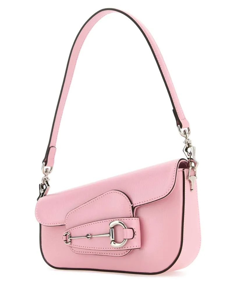 Gucci Women's Pink Leather Mini  Horsebit 1955 Handbag Sugarpink Borse A Mano Pink