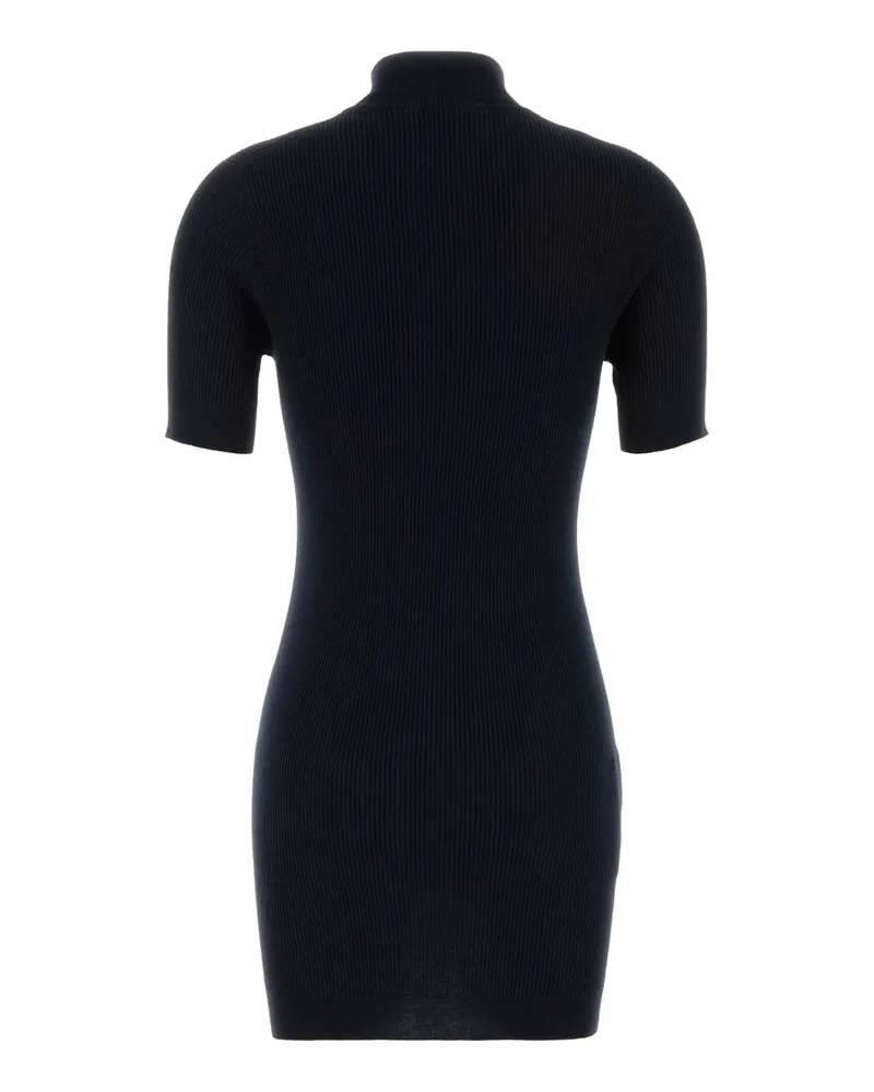 Miu Miu Women's Midnight Blue Cotton Dress Bleu Exterior: Maglieria Sweater Navy