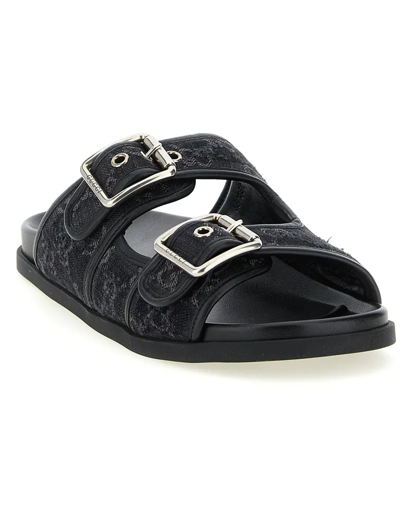 Gucci GG Denim Slides — Black Black