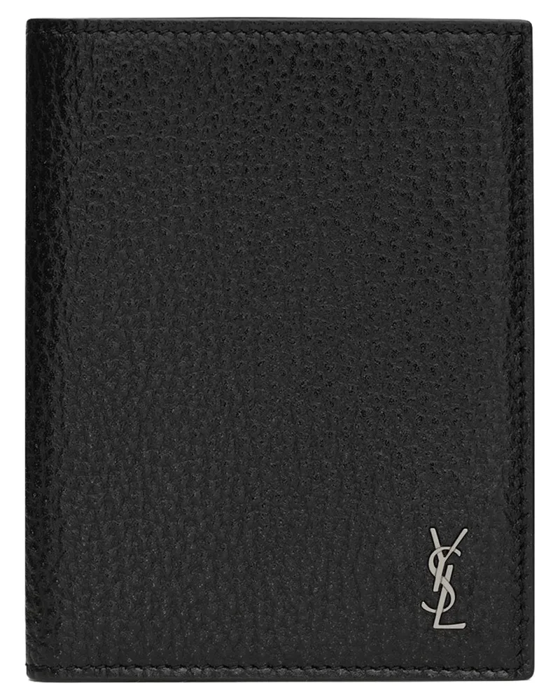 Saint Laurent Cassandre Card Case — Black Black
