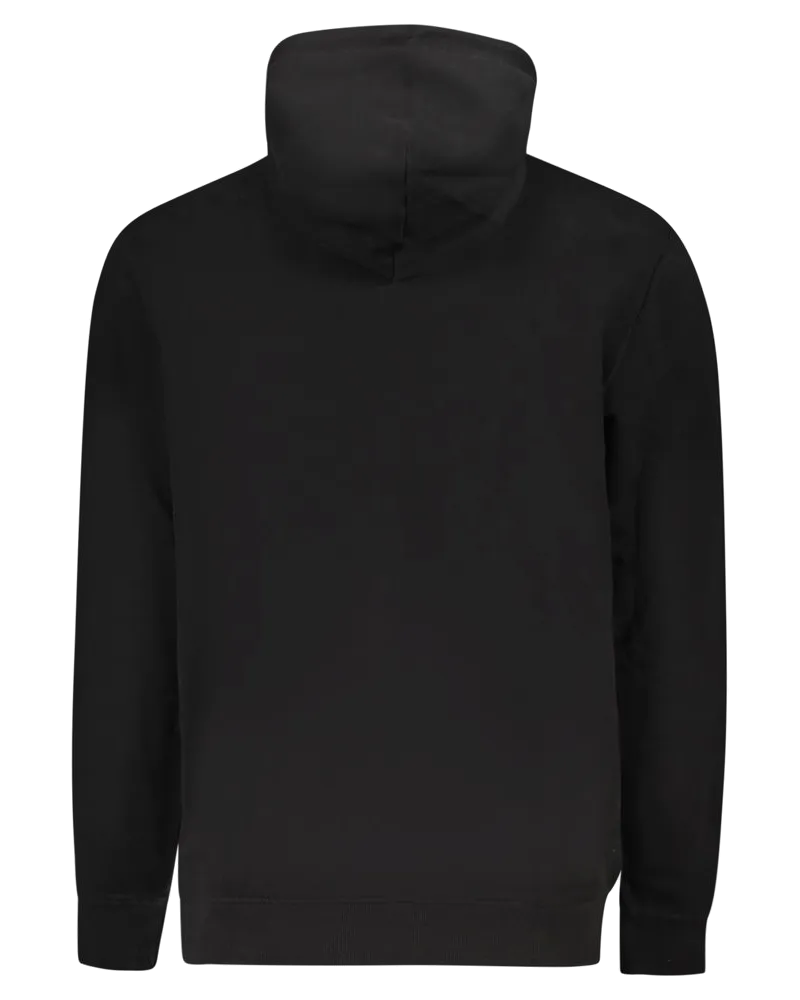 Tommy Hilfiger Logo-Print Cotton Hoodie — Black Black