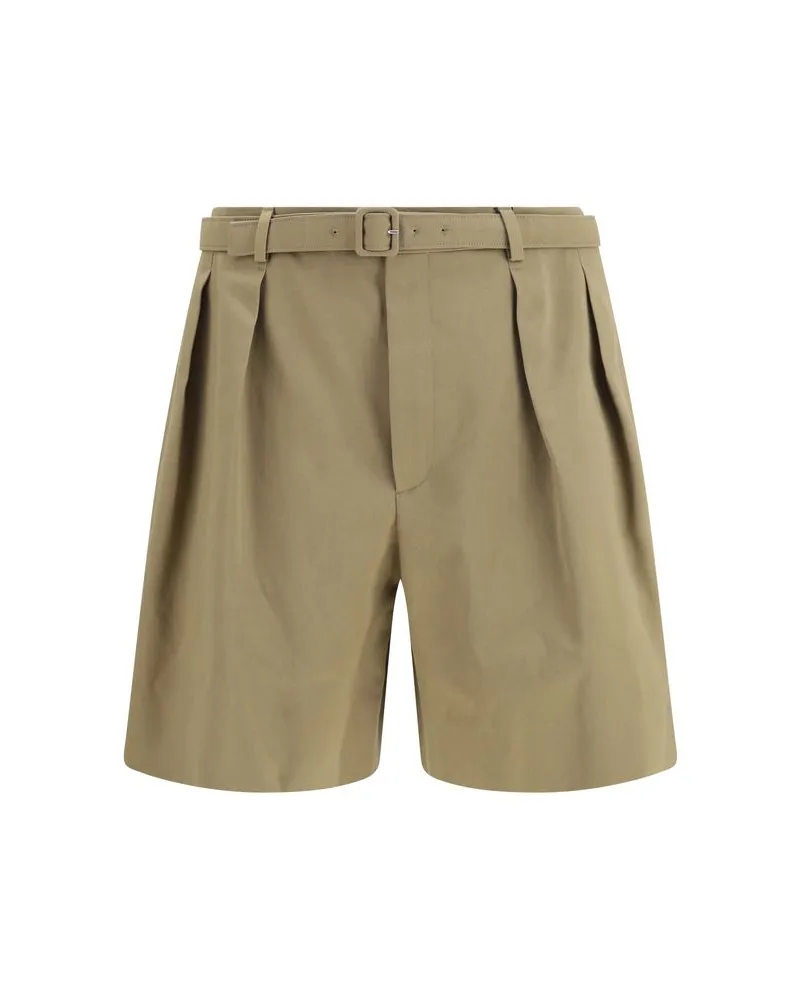 Saint Laurent Men's Beige Cotton Bermuda Shorts Beige