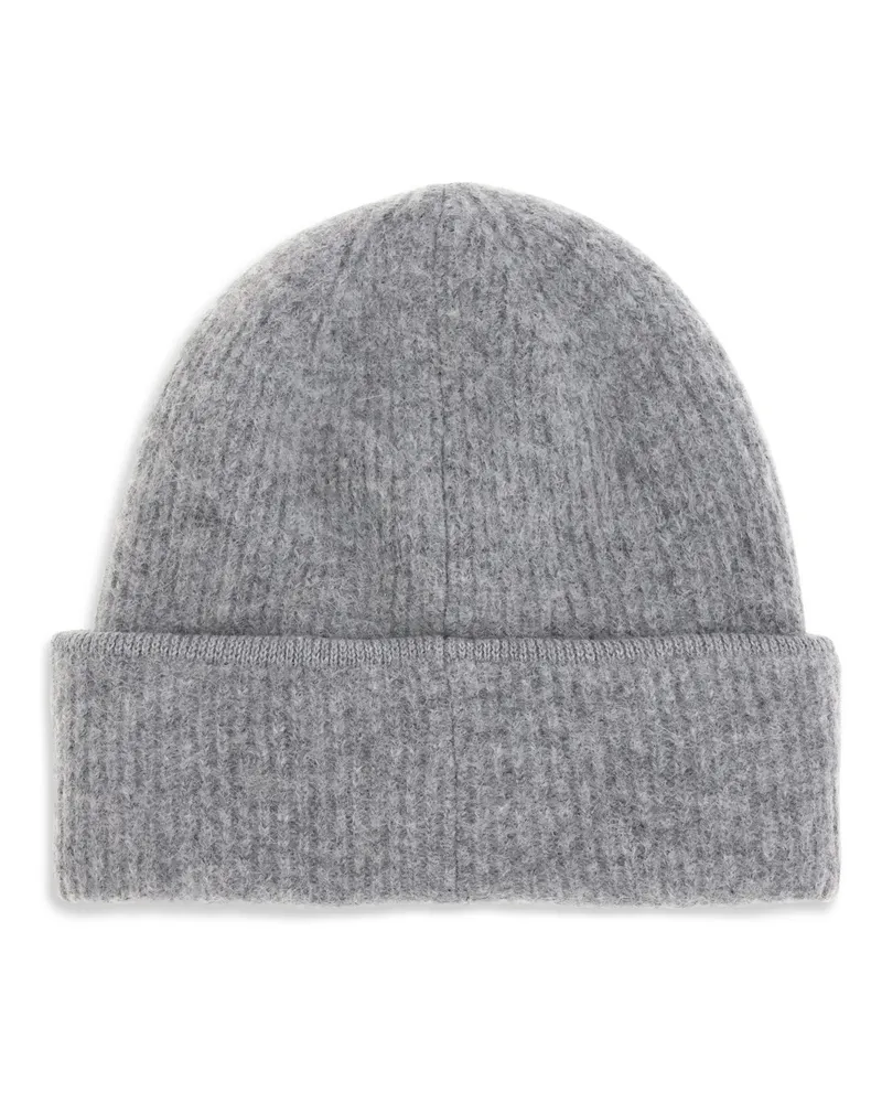 Jacquemus ACU00666AK00227 Gros Grain Ribbed Beanie — Gray Gray