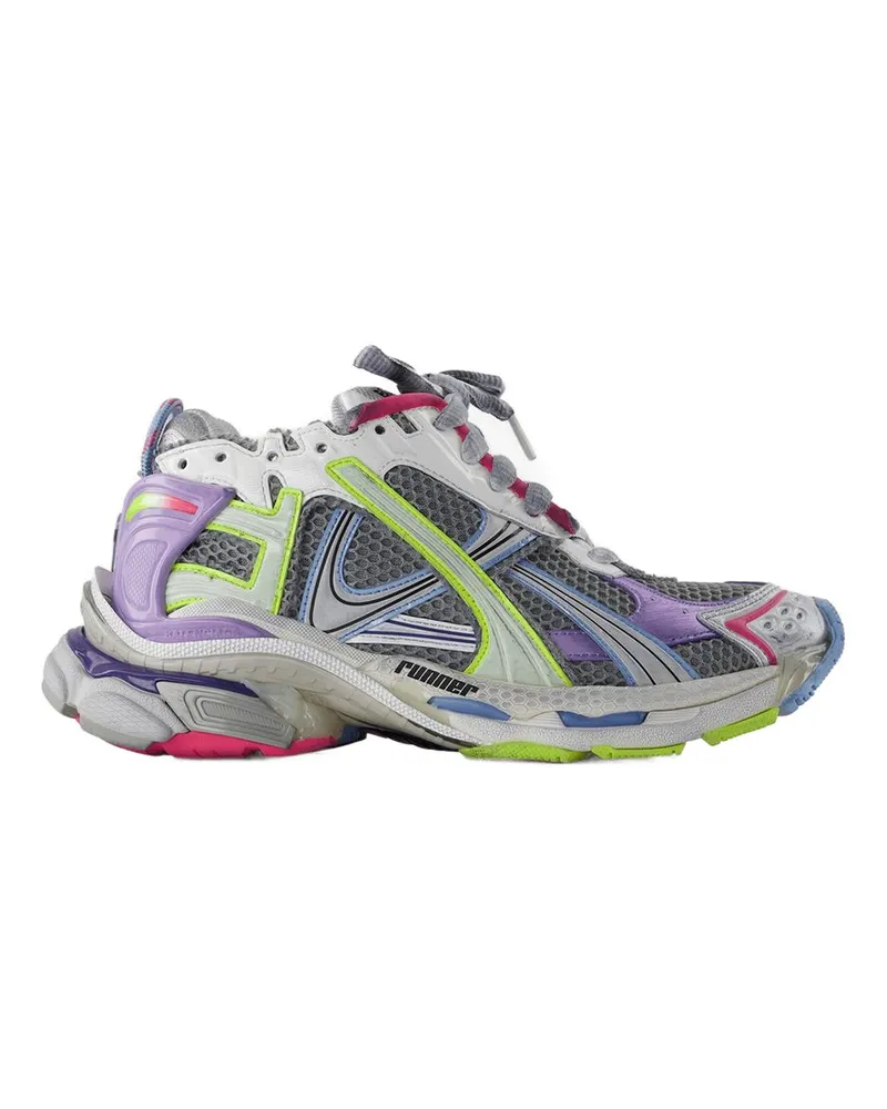 Balenciaga Women's Runner Gradient Sneakers -  Synthetic Multicolor Grey Shoes Multicolor