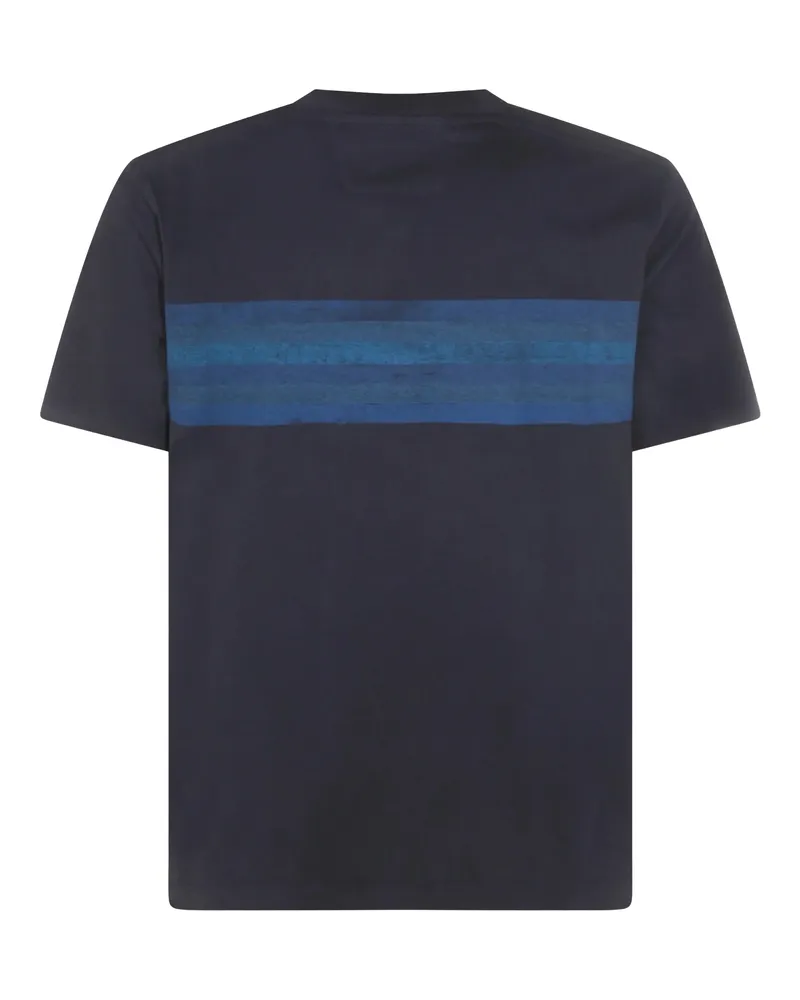 C.P. Company Men's T-Shirt Striped Total Eclipse Cotton T-Shirts And Polos Black