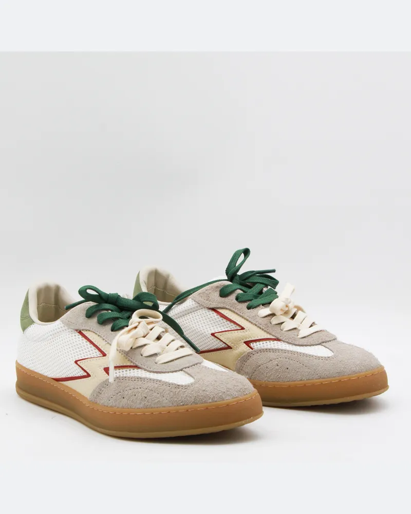 MOACONCEPT Men's Sneakers White-Green _cover Le Sole El White