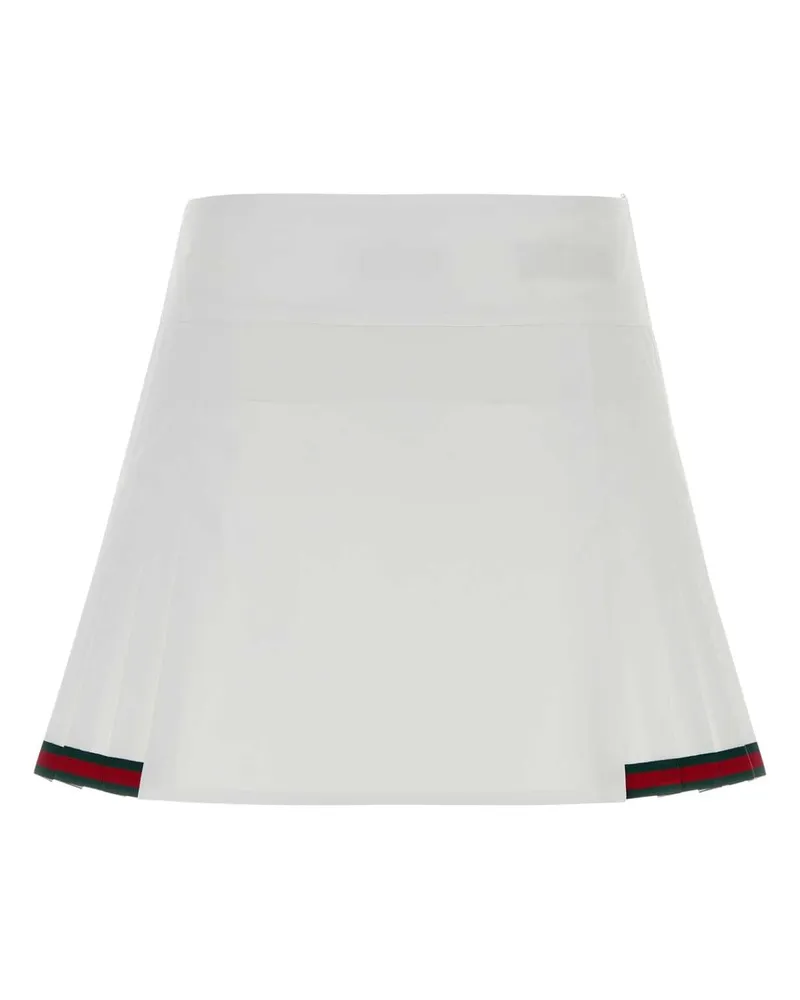 Gucci Women's White Poplin Mini Skirt Exterior: Cotton Gonne White