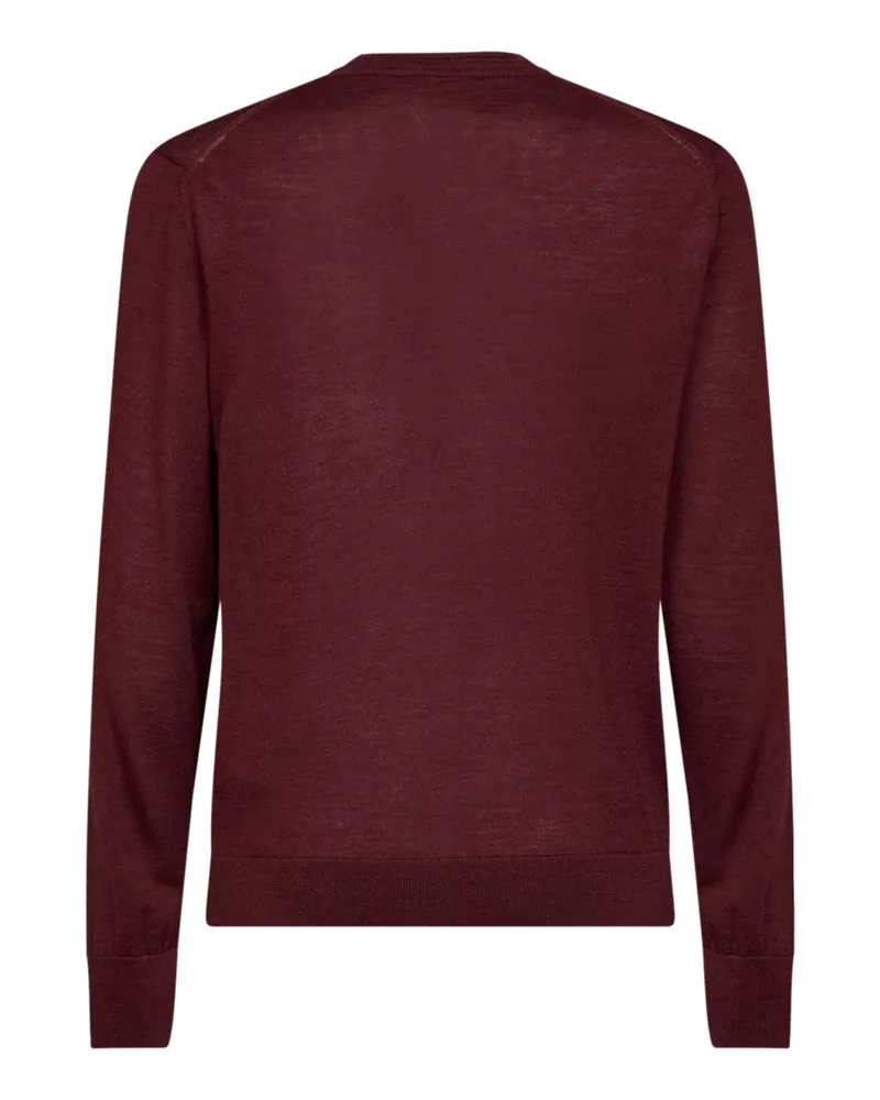 Etro Men's Knit Sweater Pegaso Burgundy Wool-Silk Burgundy