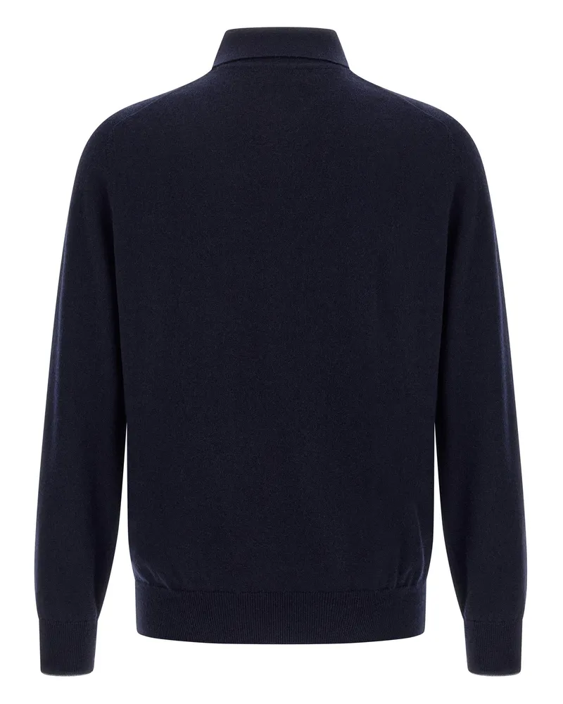 Brunello Cucinelli Cashmere Polo Shirt — Navy Navy