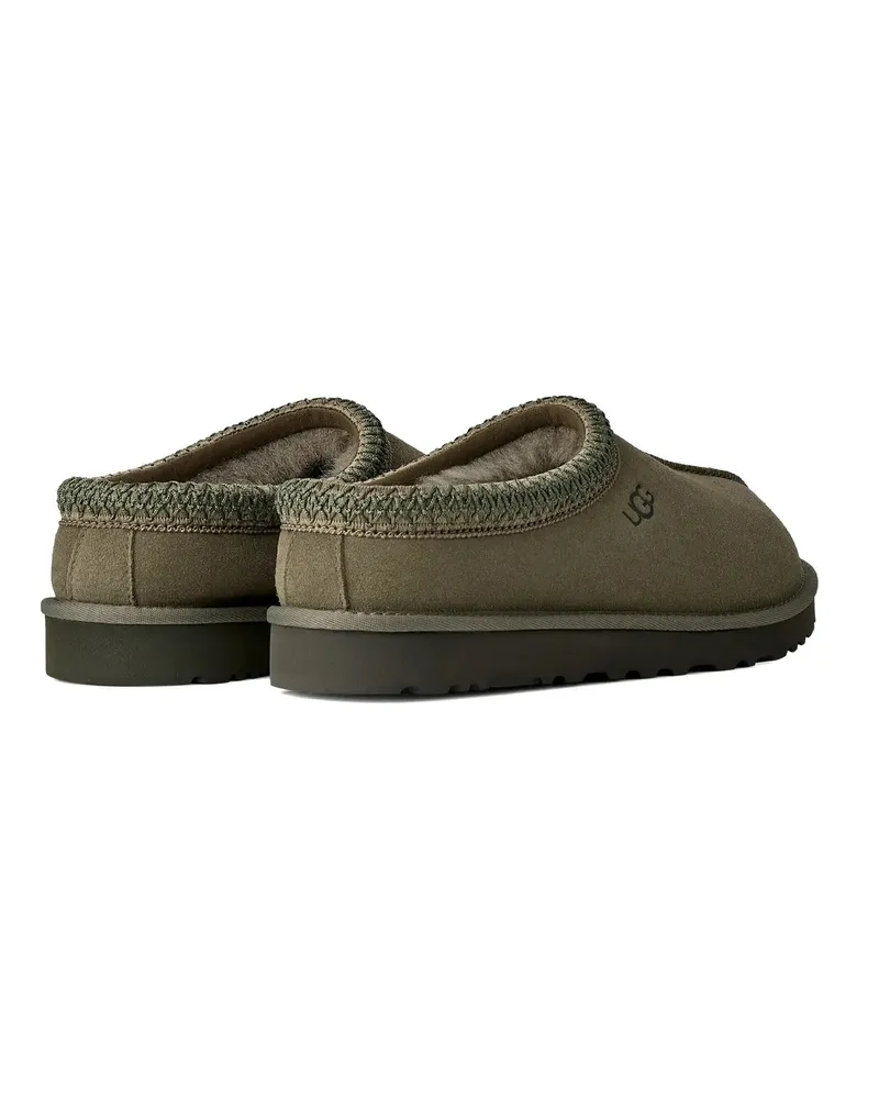 UGG Men's Clogs Tasman Ii Burnt Olive-Forest Night Leather Slippers Olive/forest Flat Shoes Green