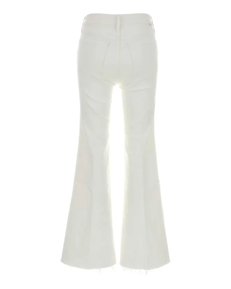 Mother Women's White Stretch Denim The Lil Doozy Jeans Bianco White