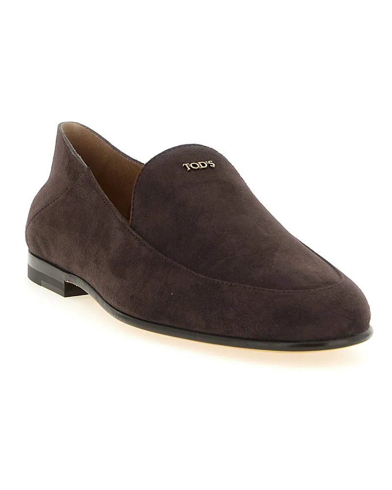 TOD'S Suede Sabot Loafer — Brown Brown