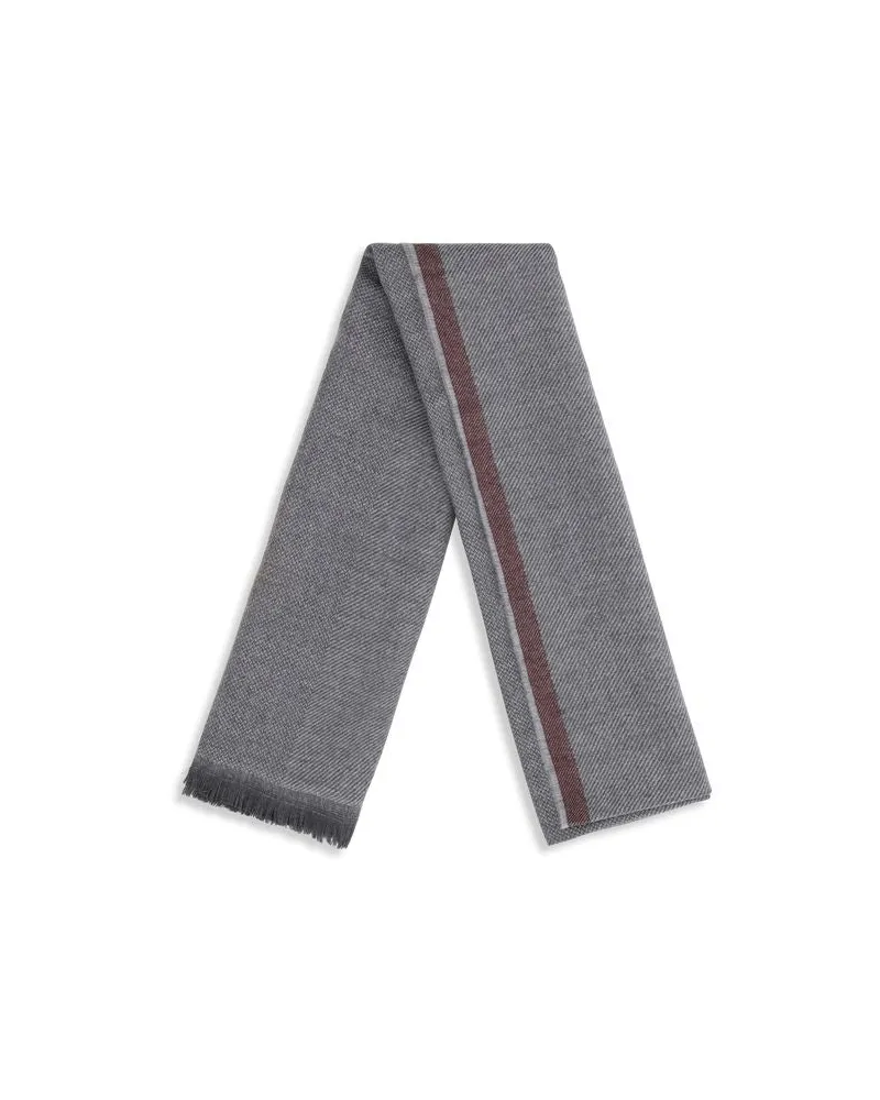 Brunello Cucinelli Men's Gray Cashmere Scarf Gray