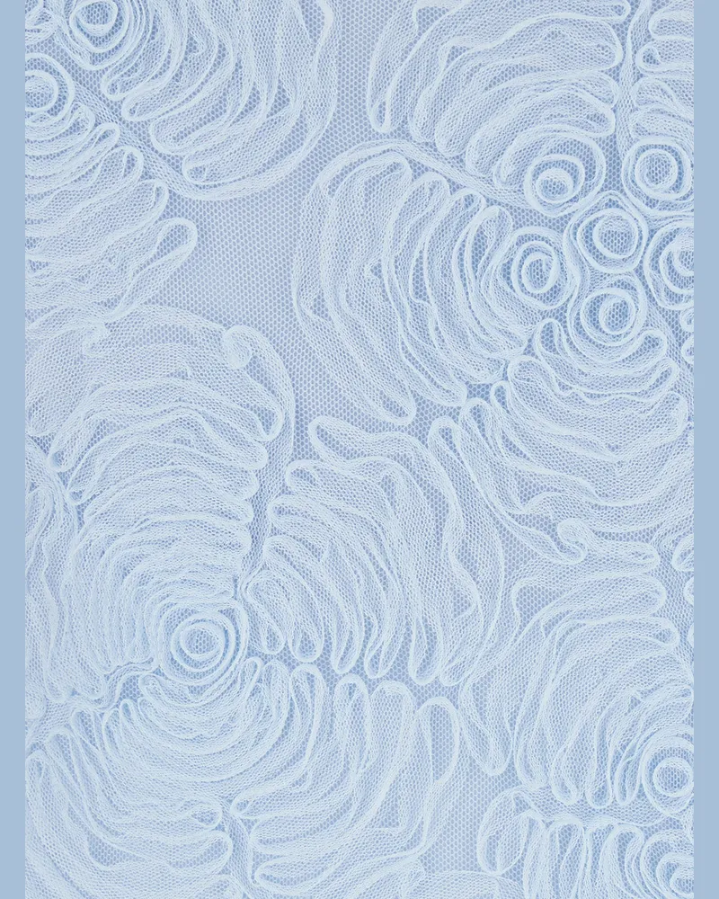 ROTATE Birger Christensen Floral Jacquard Tech Fabric Dress — Blue Blue