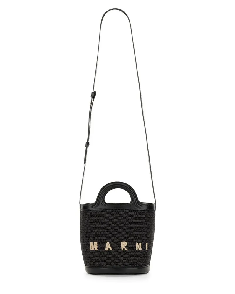 Marni Women's Tropicalia Micro Bag Black Body: Cotton Shoulder Black