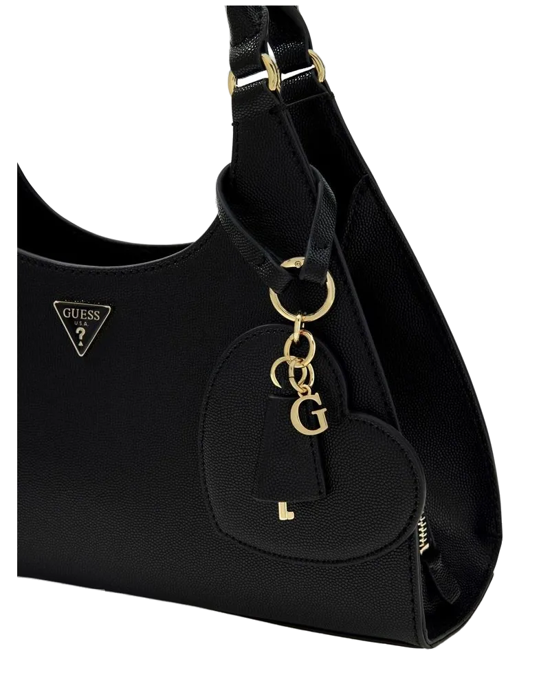 Guess Women's Shoulder Bag Black Polyurethane - Satchel-Bags Black