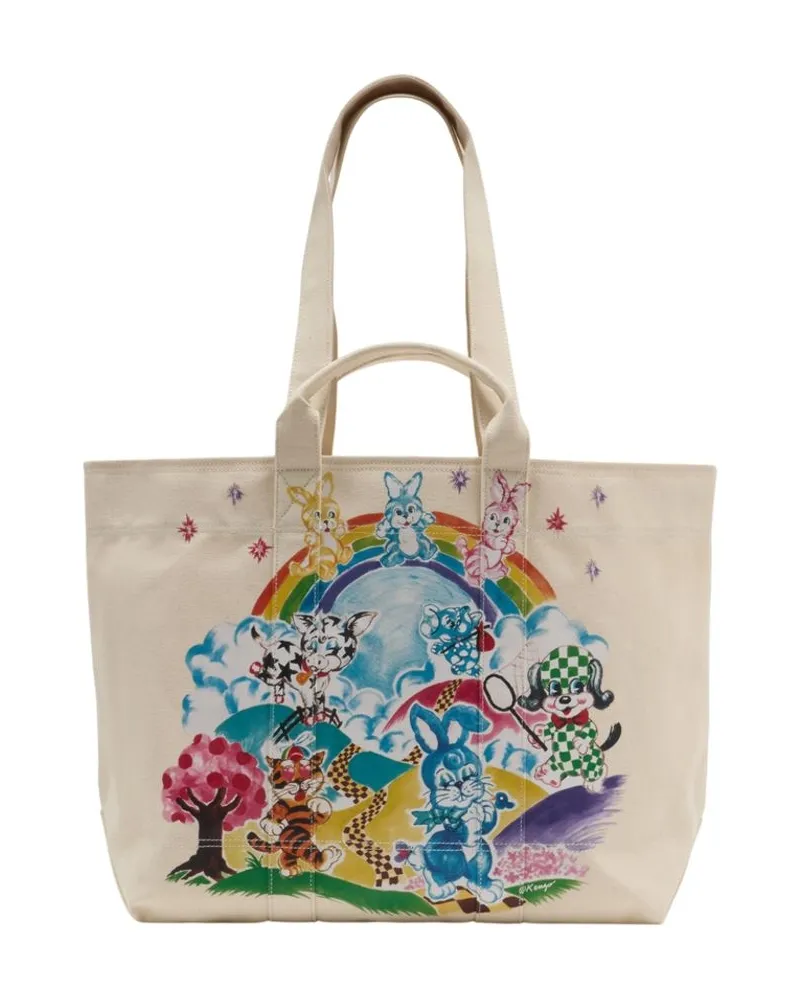 Kenzo Women's Cotton Canvas Tote Beige Beige