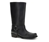 Leather Biker Boots — Black