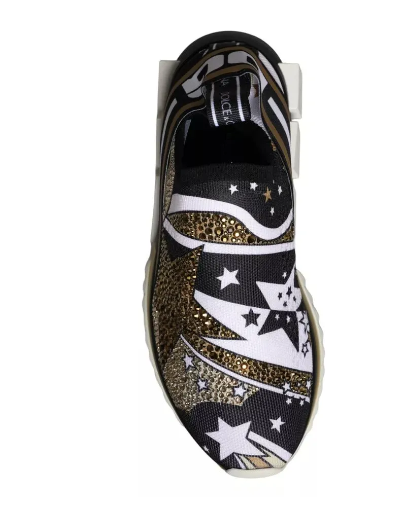 Dolce & Gabbana Women's Multicolor Comet Star Print Sorrento Sneakers Shoes Multicolor