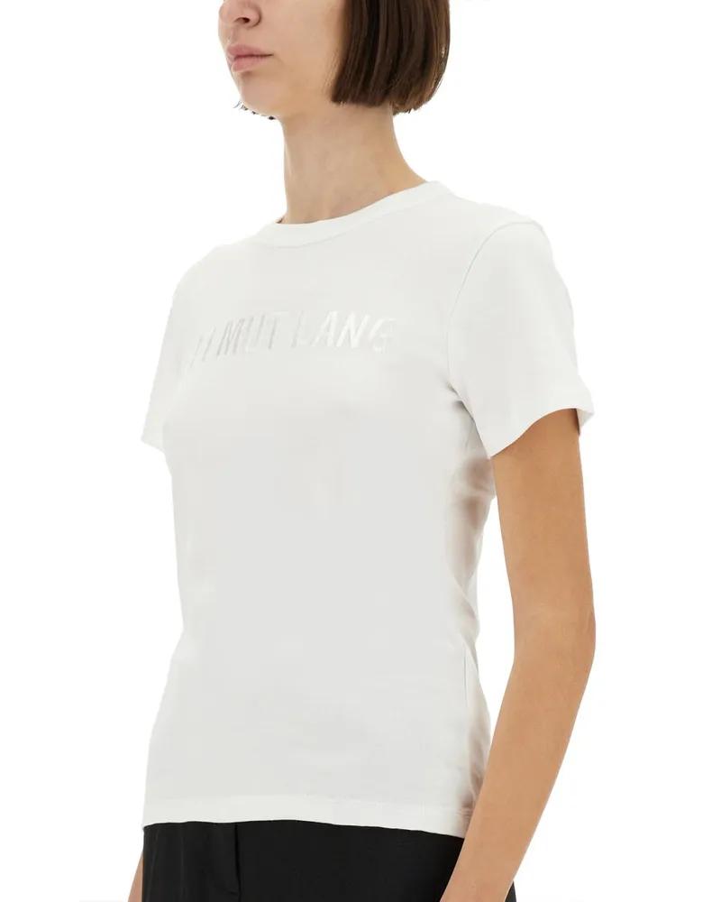 Helmut Lang Logo-Print Cotton T-Shirt — White White