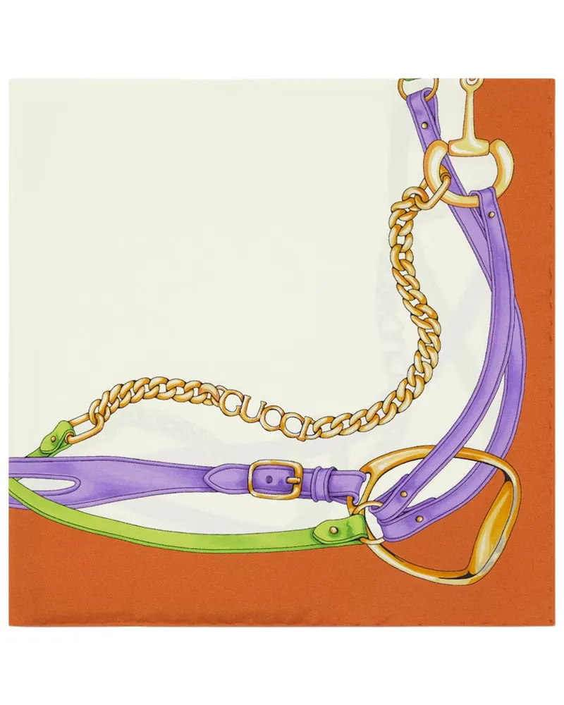 Gucci Printed Silk Scarf — Multicolor Multicolor