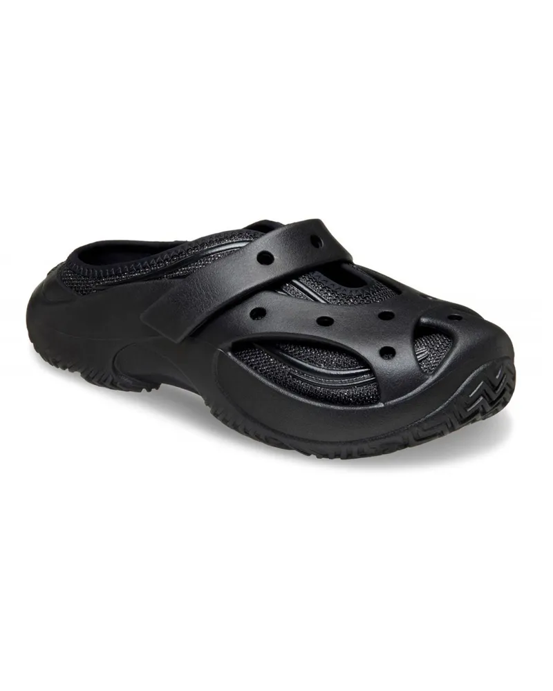 Crocs Women's Mules Caged Mule Black Slippers Flat Shoes Black