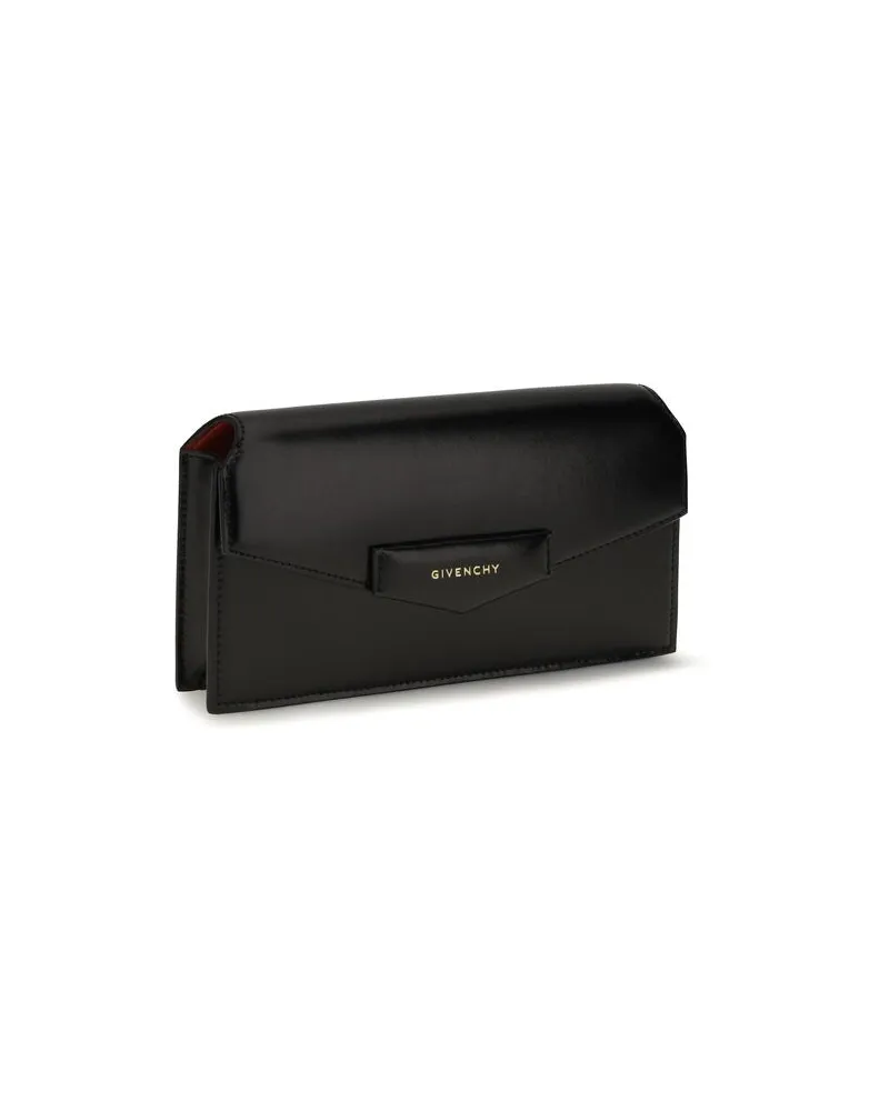 Givenchy Women's Black Calf Leather Bos Taurus Wallet Black