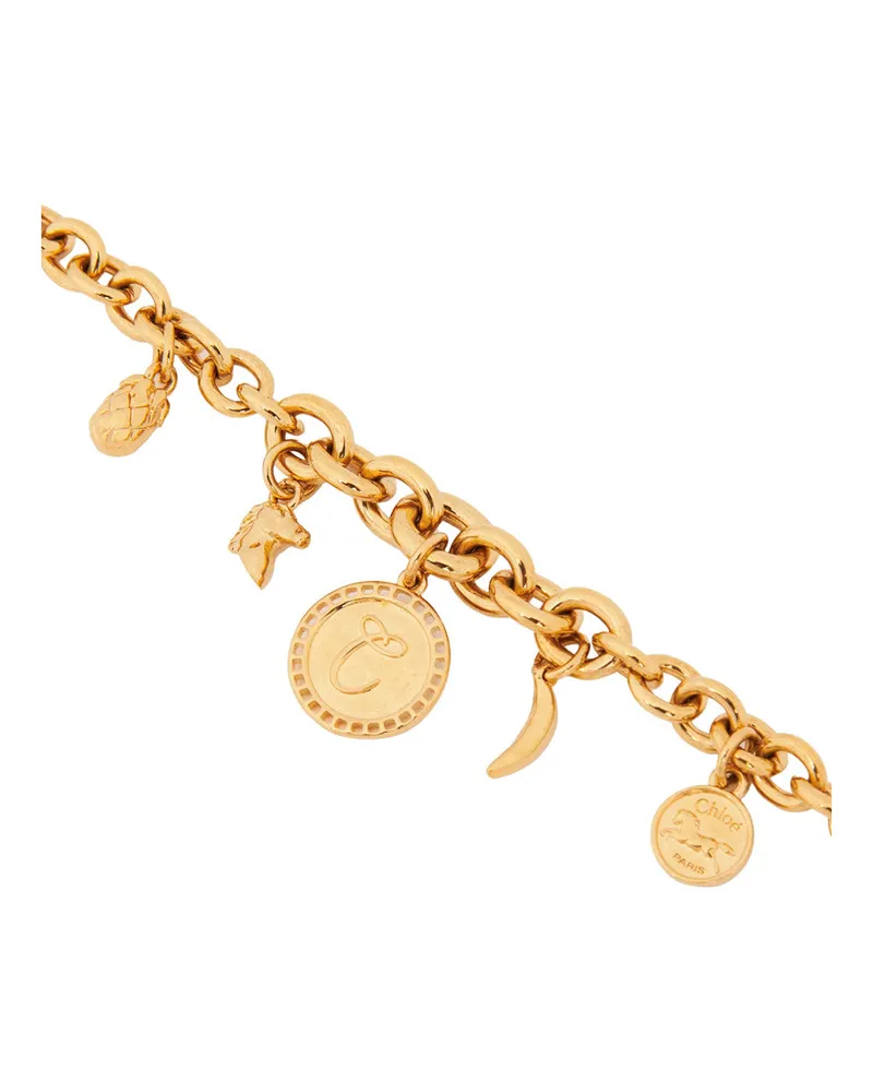 Chloé Charm-Adorned Chain Bracelet — Gold Gold