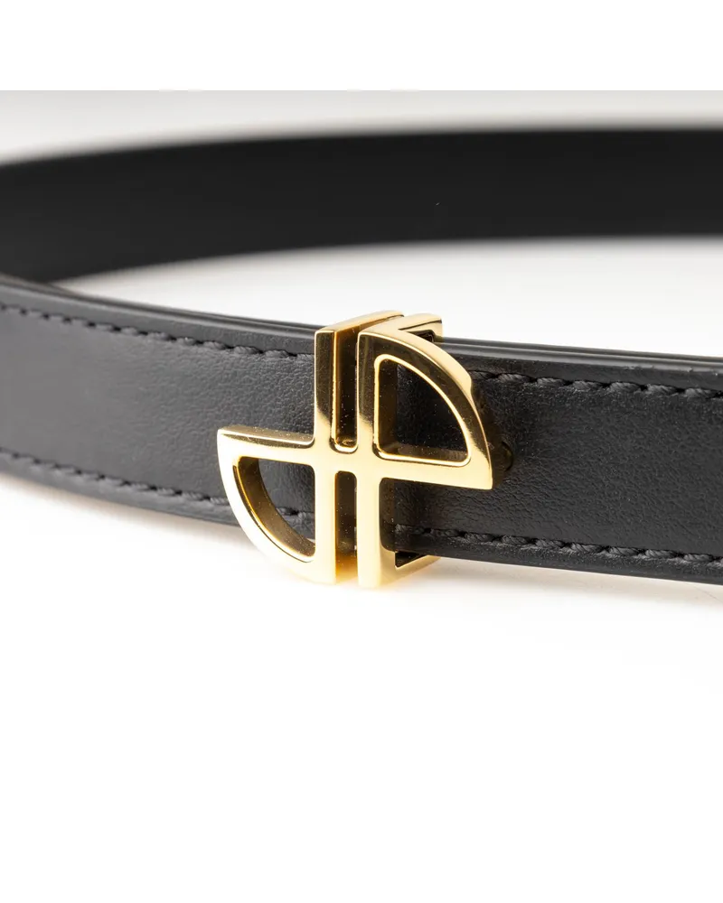 Patou Thin JP Belt — Black Black