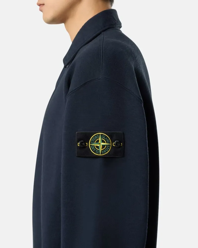 Stone Island Collared Cotton Polo — Navy Navy