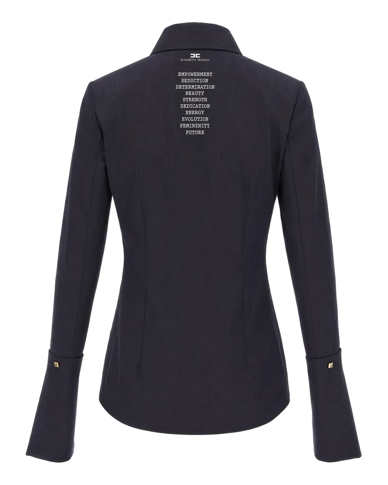 Elisabetta Franchi Women's Flared Cuff Cotton Shirt Black Black