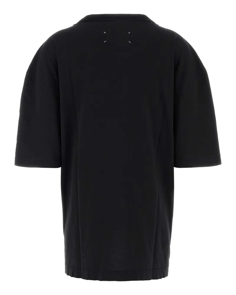 Maison Margiela Women Black Cotton Oversize T-Shirt Washedblack Tessuto Primario: Cotone Black