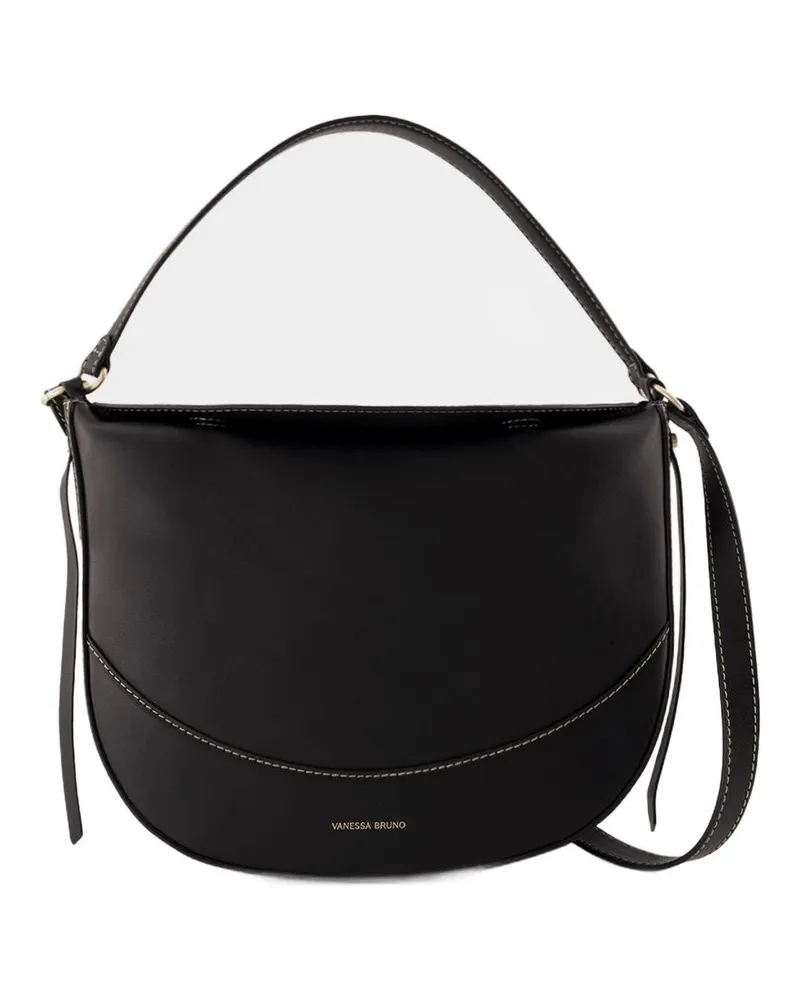 Vanessa Bruno Women's Daily Bag Crossbody -  Leather Black Calfskin Shoulder-Hobo-Bags Black