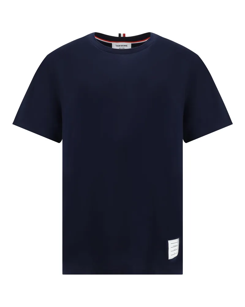 Thom Browne Men's Crewneck T-Shirt Navy Cotton T-Shirts And Polos Navy