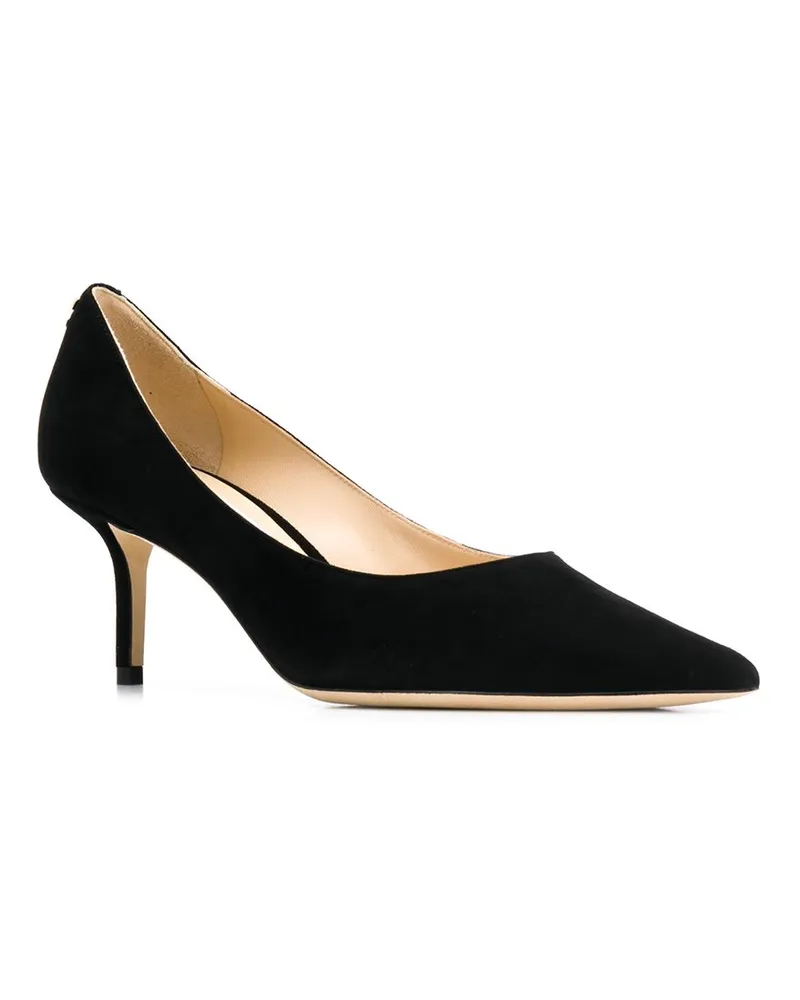 Jimmy Choo Pointed Toe Suede Pump — Black Black