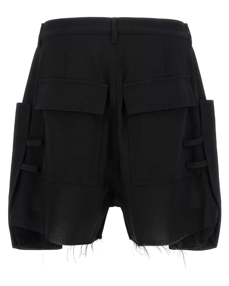 Rick Owens Men's Black Wool Bermuda Shorts Black
