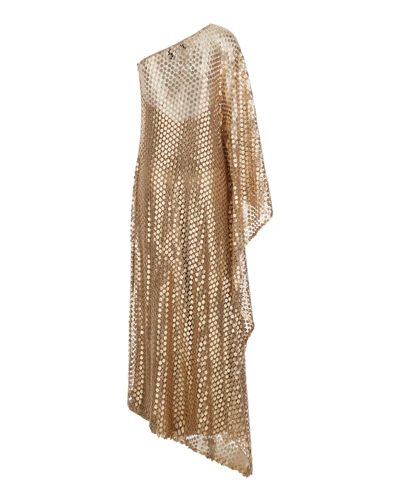 Taller Marmo Women's Long Sequin Dress Brown Brown