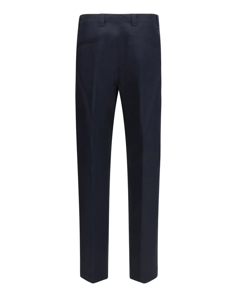 Gucci Men's Compact Cotton Twill Pants Ink Trousers Black