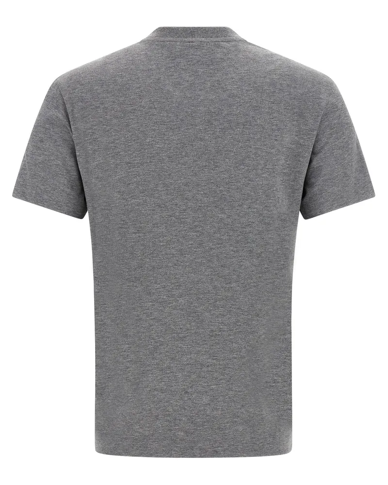 Fendi Logo-Print Jersey T-shirt — Grey Grey