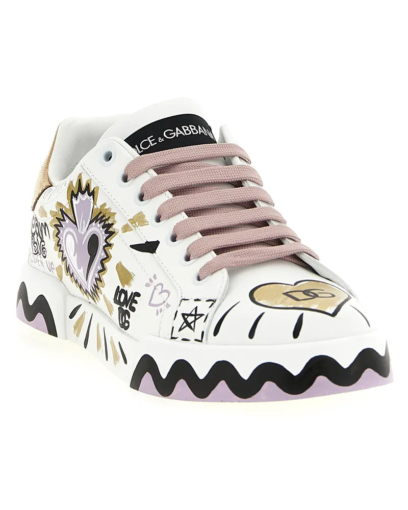 Dolce & Gabbana Portofino Sneakers — White White
