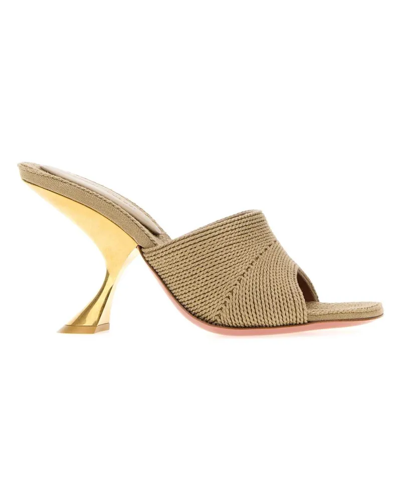 Amina Muaddi Taylor Mule — Beige Beige