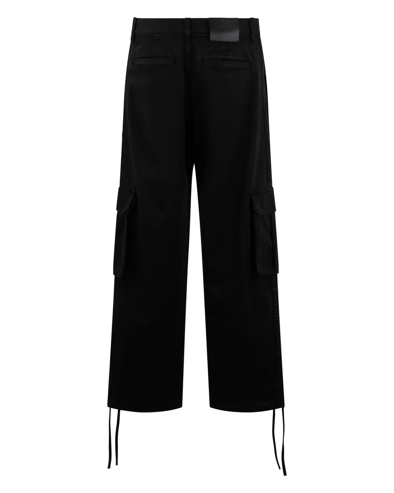 Loewe Men's Trousers Cargo Cotton Black Black