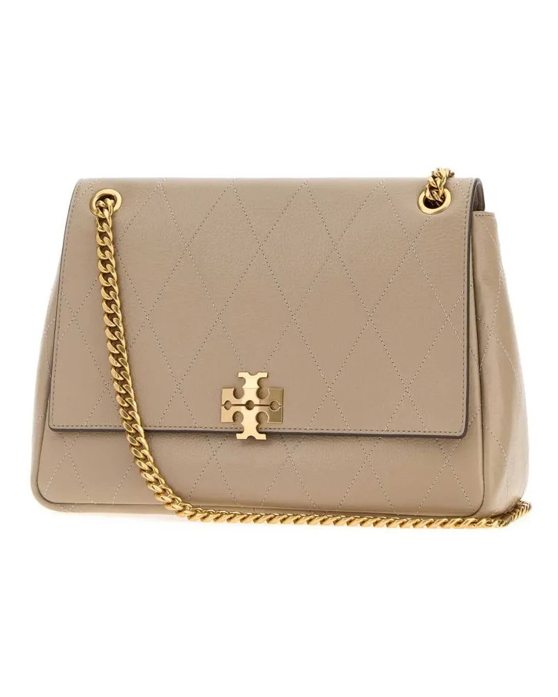 Tory Burch Women's Charlie Shoulder Bag Beige Leather Beige