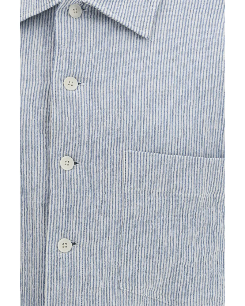 Sunflower Men Short-Sleeved Shirt Adam Blue Cotton Blue