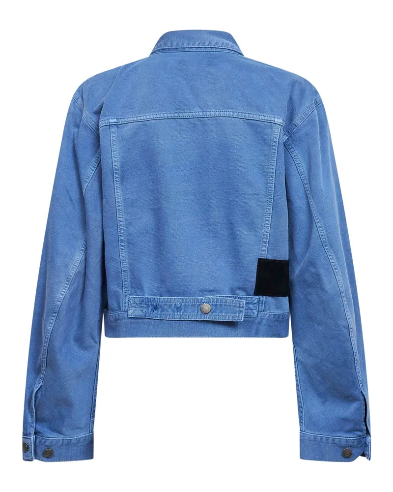 Haikure Women's Denim Jacket Simon Bull 44 Light Blue Cotton Bomber Blue