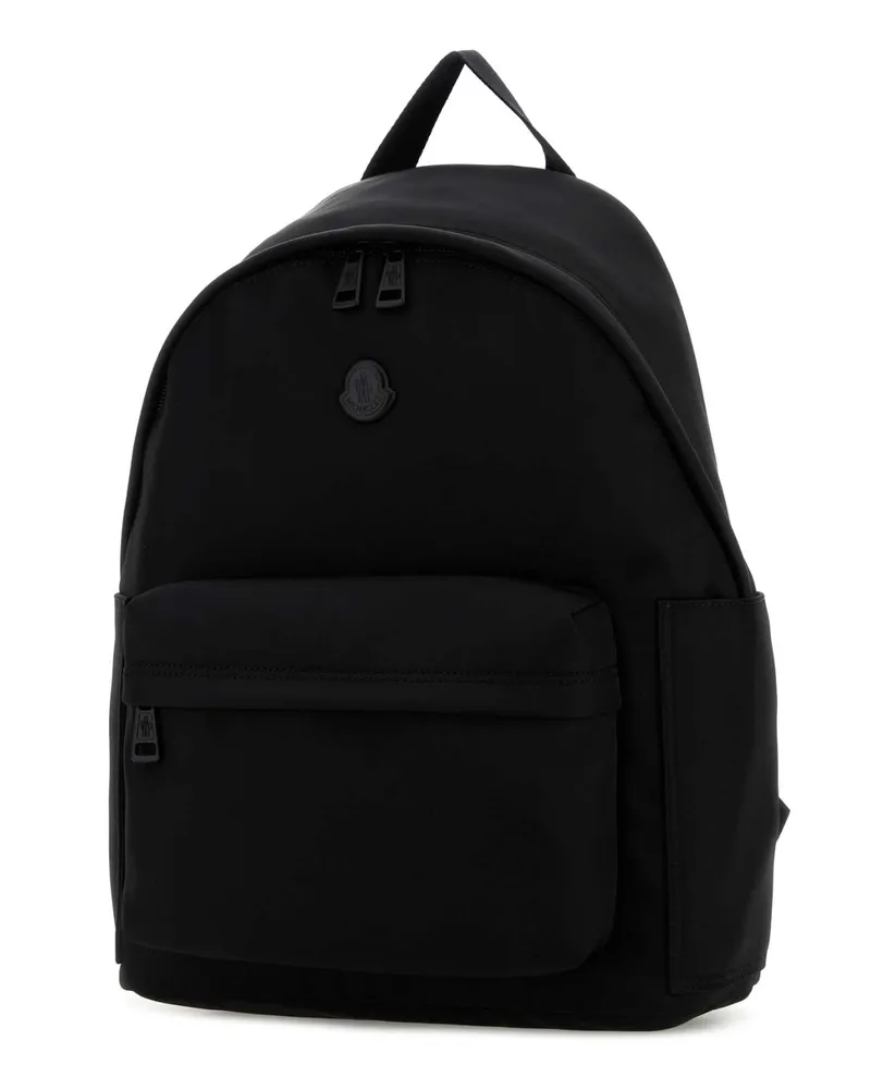 Moncler Men's Black Canvas New Pierrick Backpack 999 Zaini Black