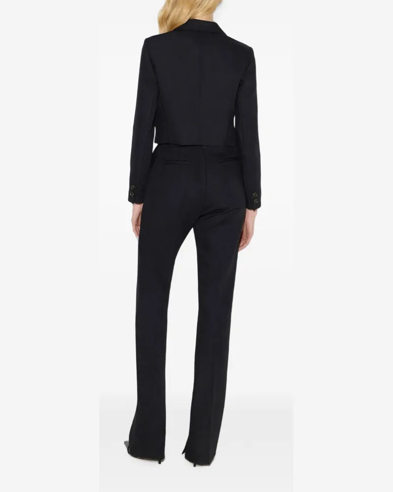 Elisabetta Franchi Tailored Wool Blazer — Black Black