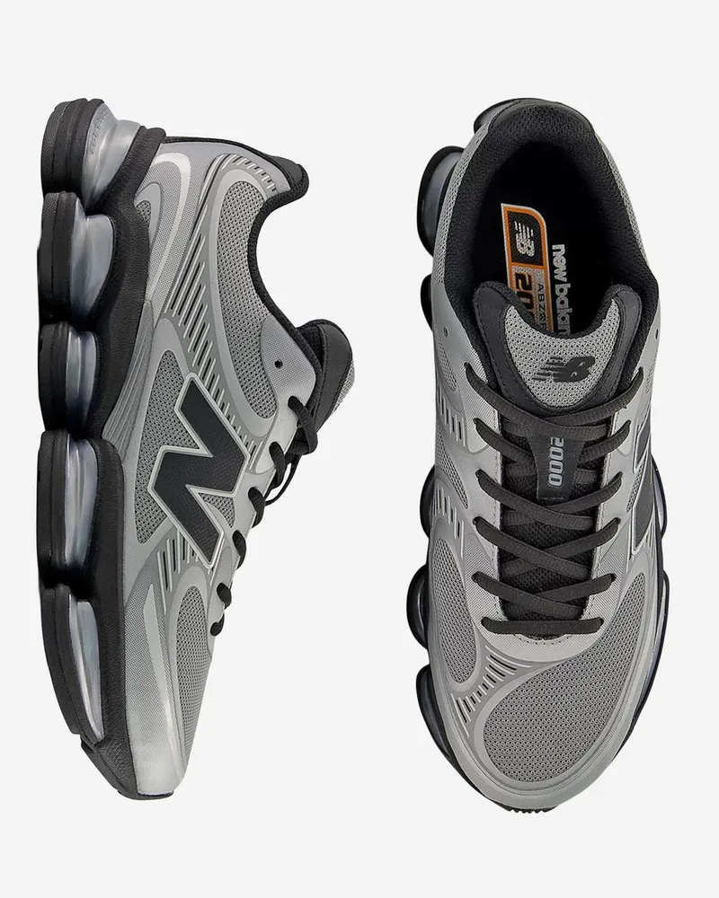 New Balance Unisex Sneakers Abzorb 2000w Grey Synthetic-Mesh Trainers Synthetic/mesh Gray